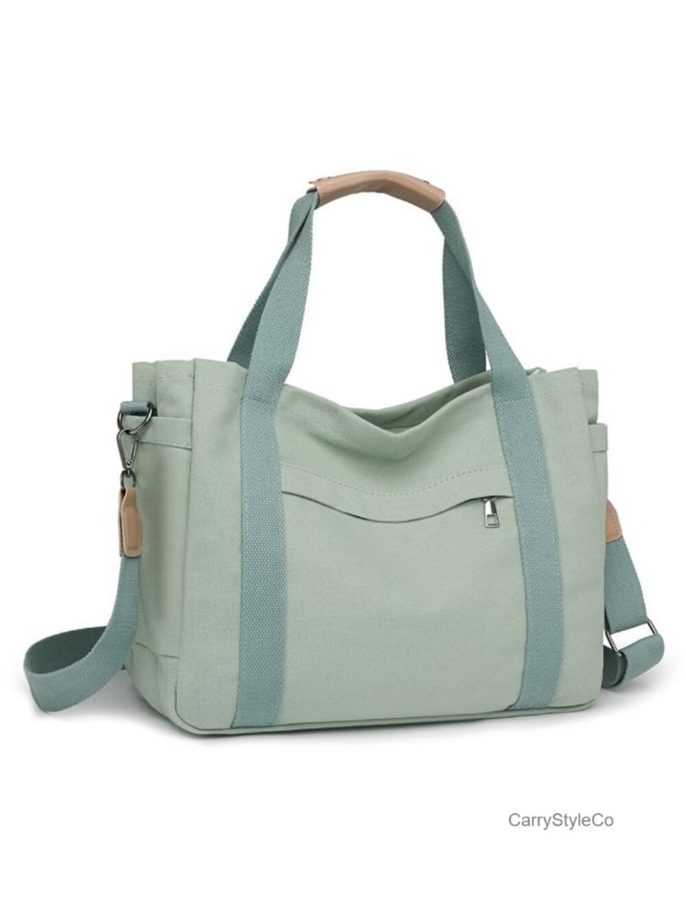 Canvas Crossbody Tote Bag for Women Laptop Work Handbag